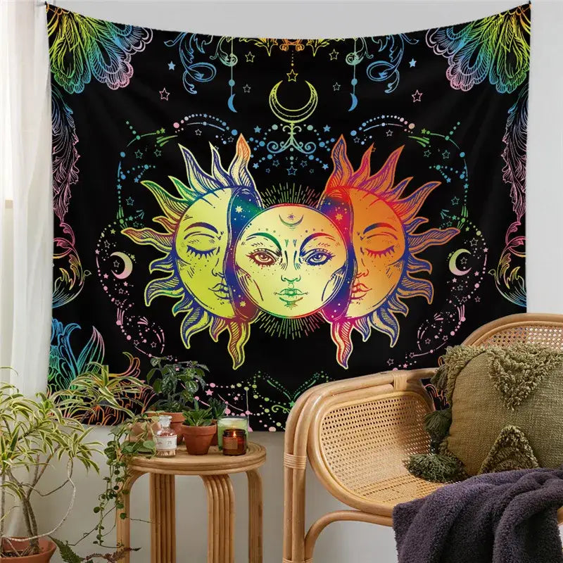 Black Tree Tapestry Decor