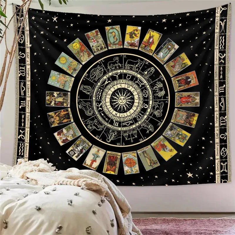 Black Tree Tapestry Decor