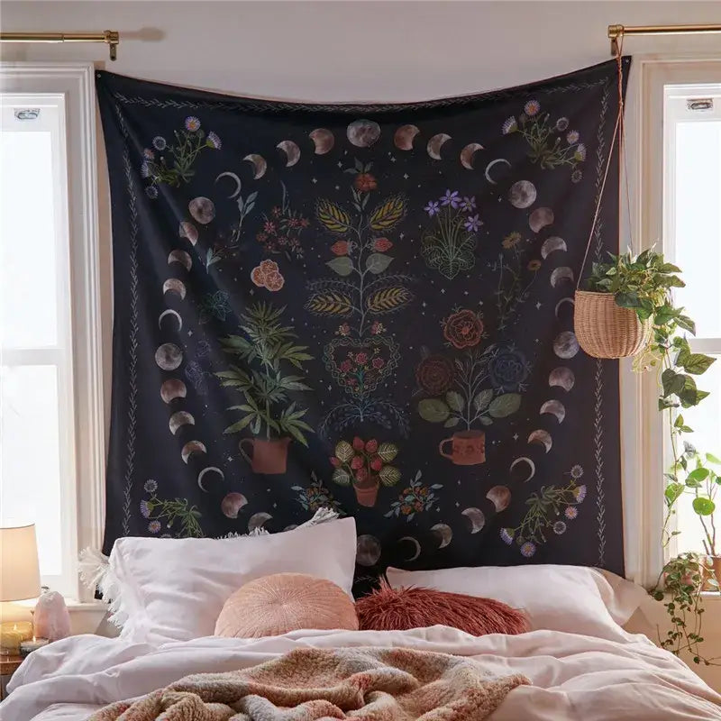 Black Tree Tapestry Decor