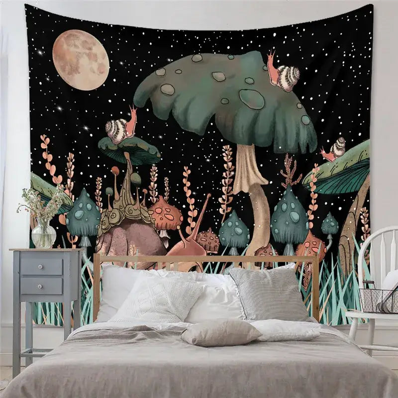 Black Tree Tapestry Decor