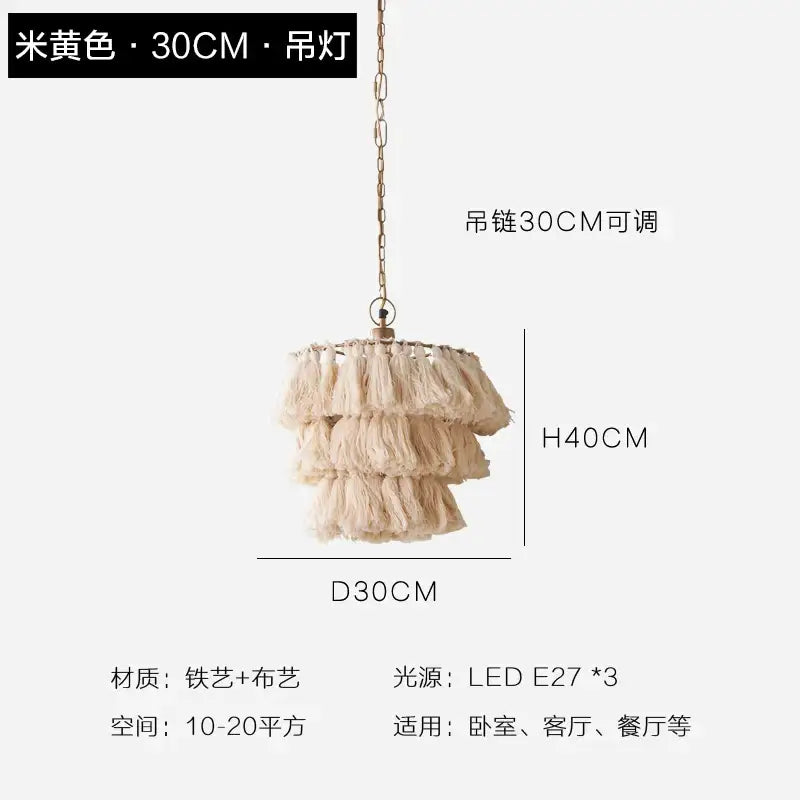 Blush Pink Tassel Light
