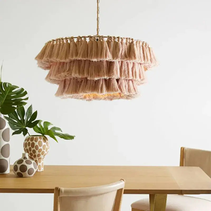 Blush Pink Tassel Light