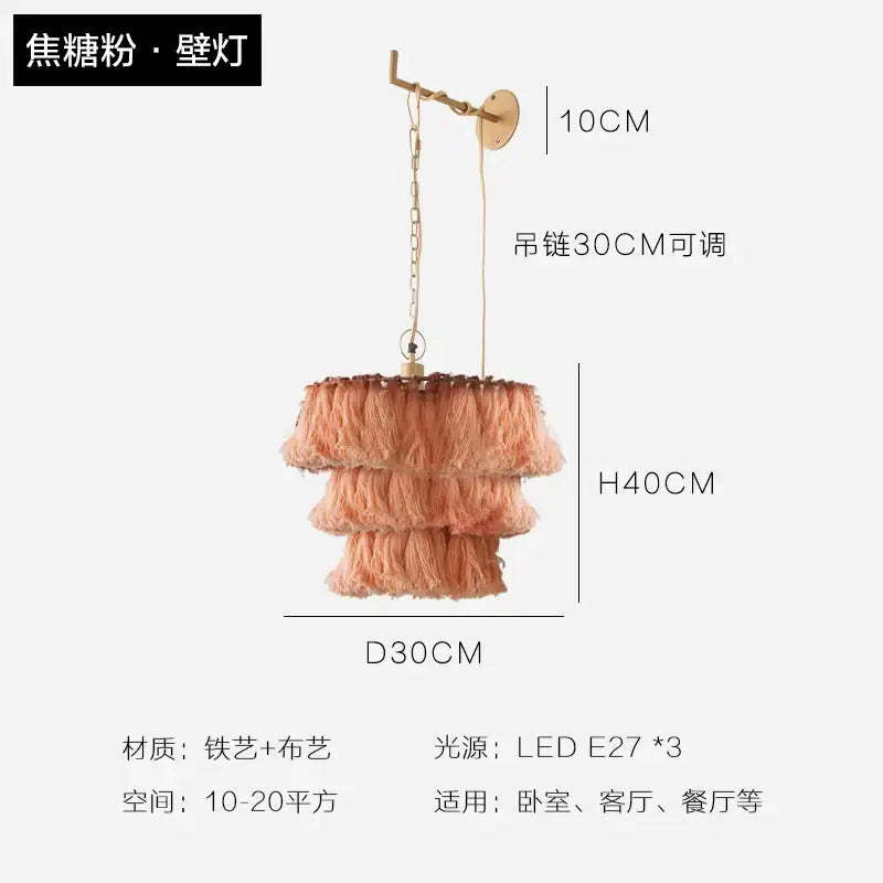 Blush Pink Tassel Light