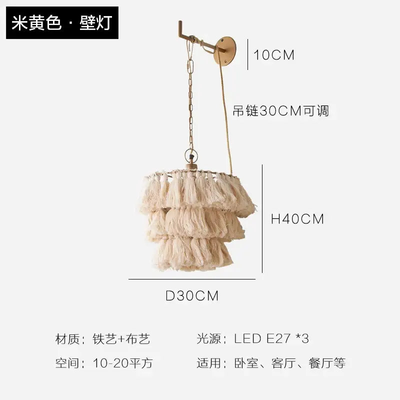 Blush Pink Tassel Light