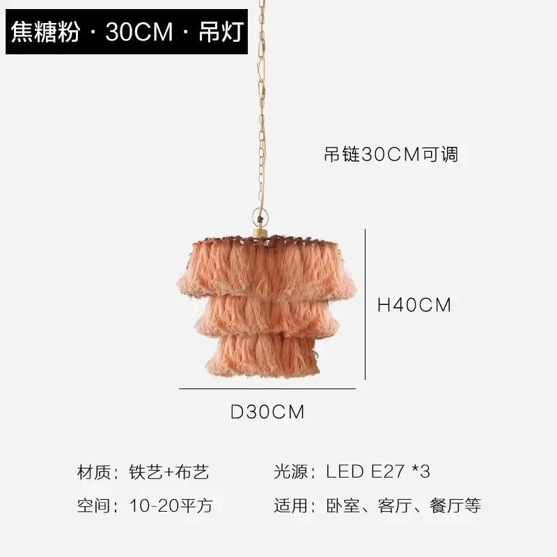 Blush Pink Tassel Light