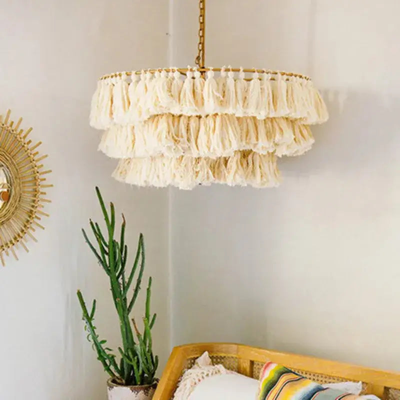 Blush Pink Tassel Light