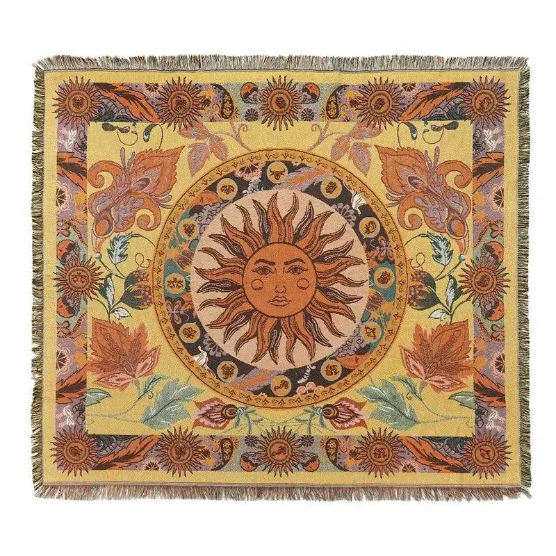 Yellow Sun Camping Blanket