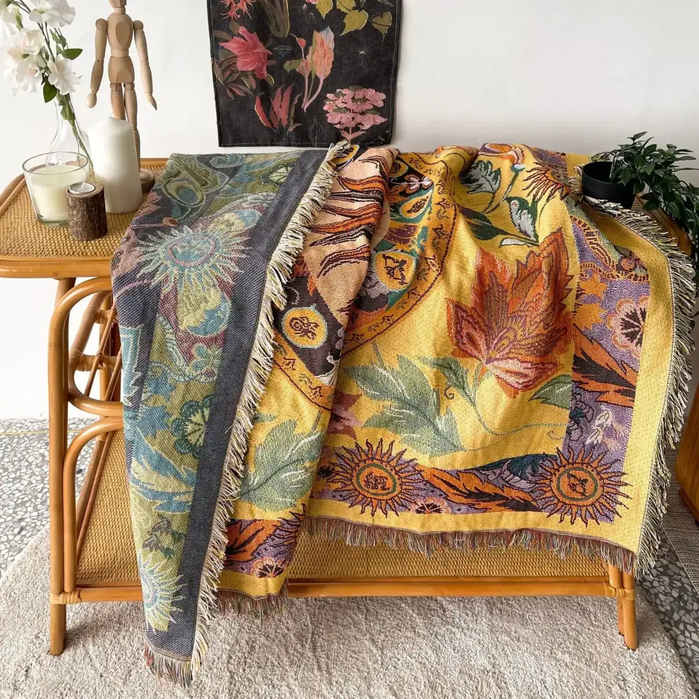 Yellow Sun Camping Blanket
