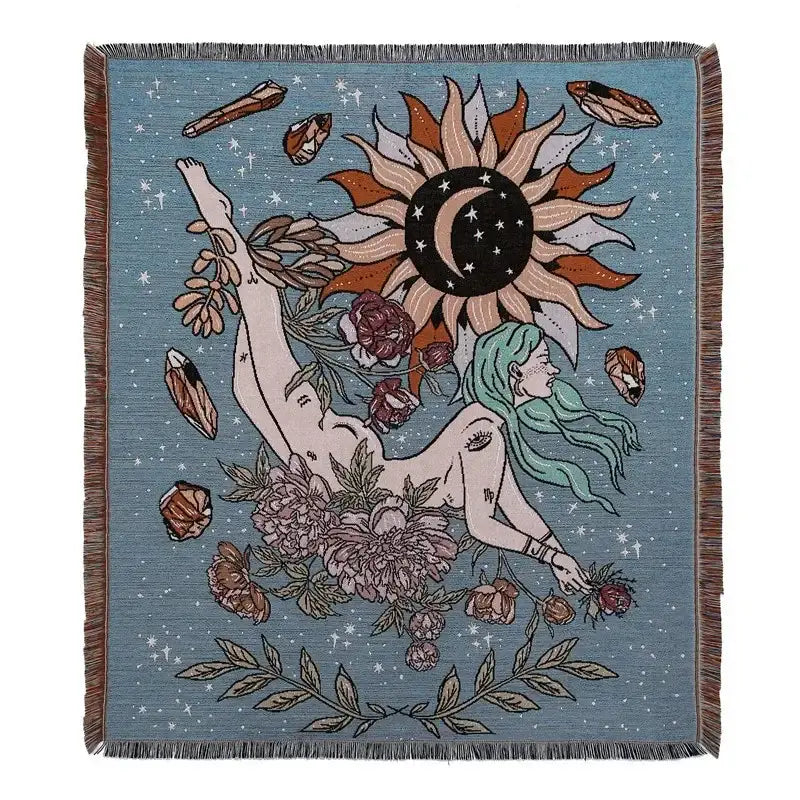 Yellow Sun Camping Blanket
