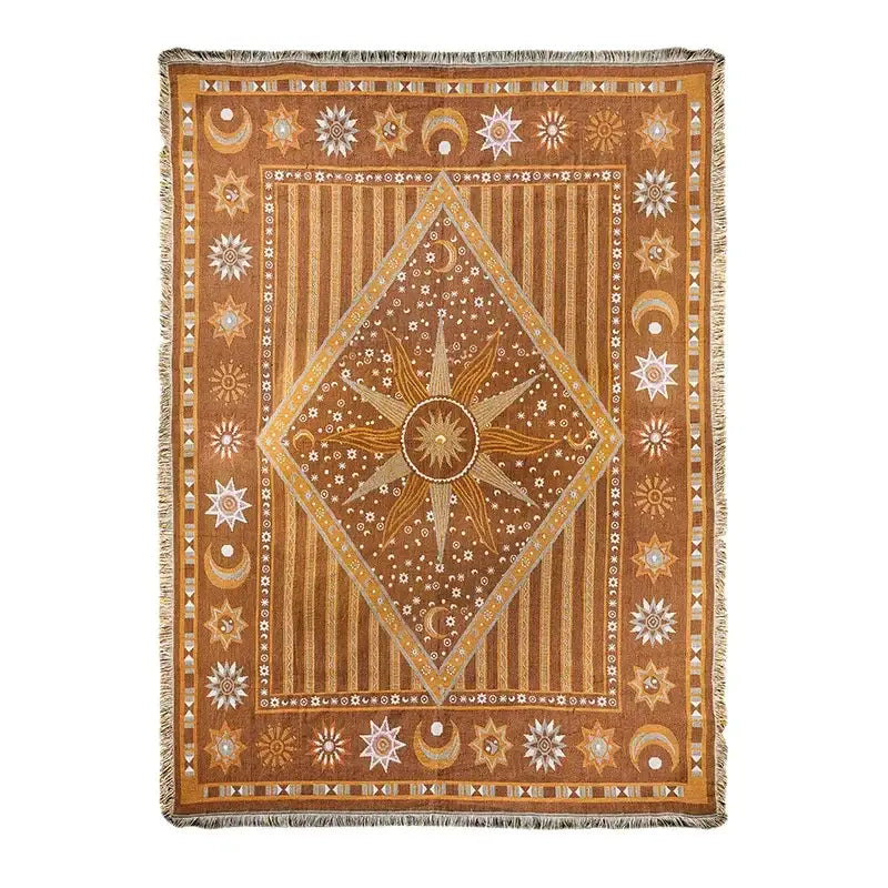 Pink Geometric Throw Blanket