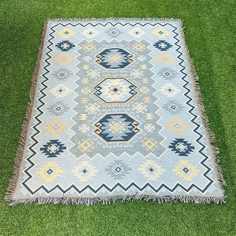 Pink Geometric Throw Blanket