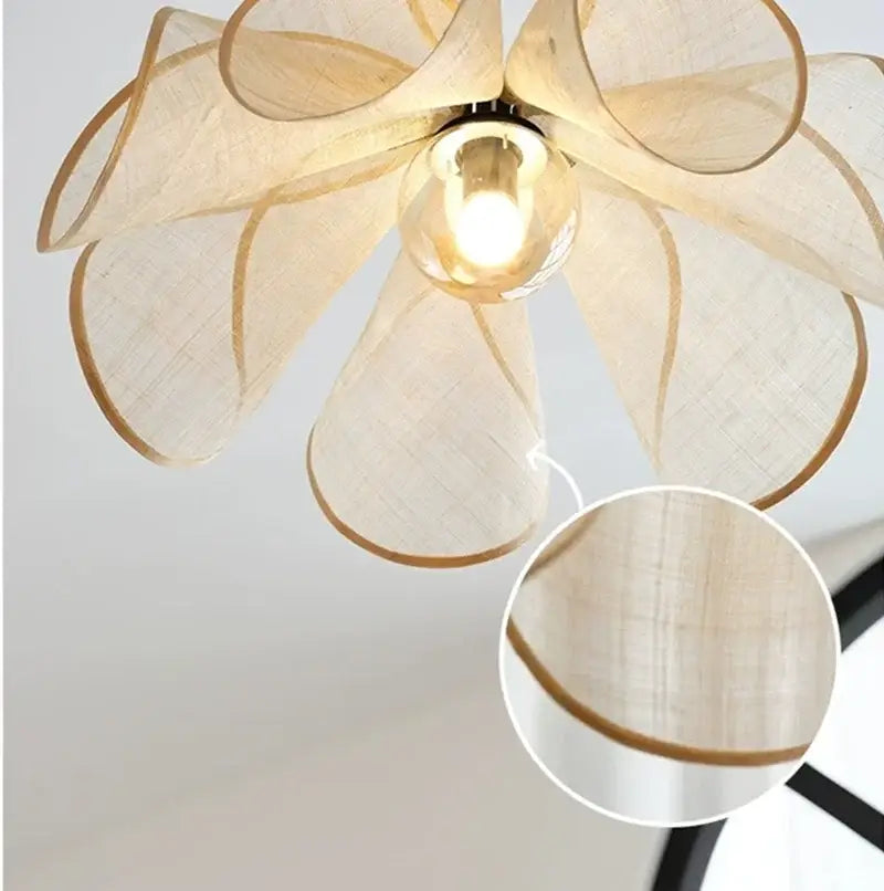 Boho Fabric Flower Chandelier
