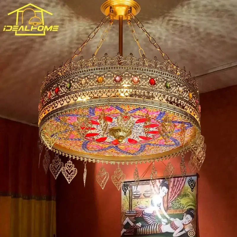 Gold Mosaic Pendant Light