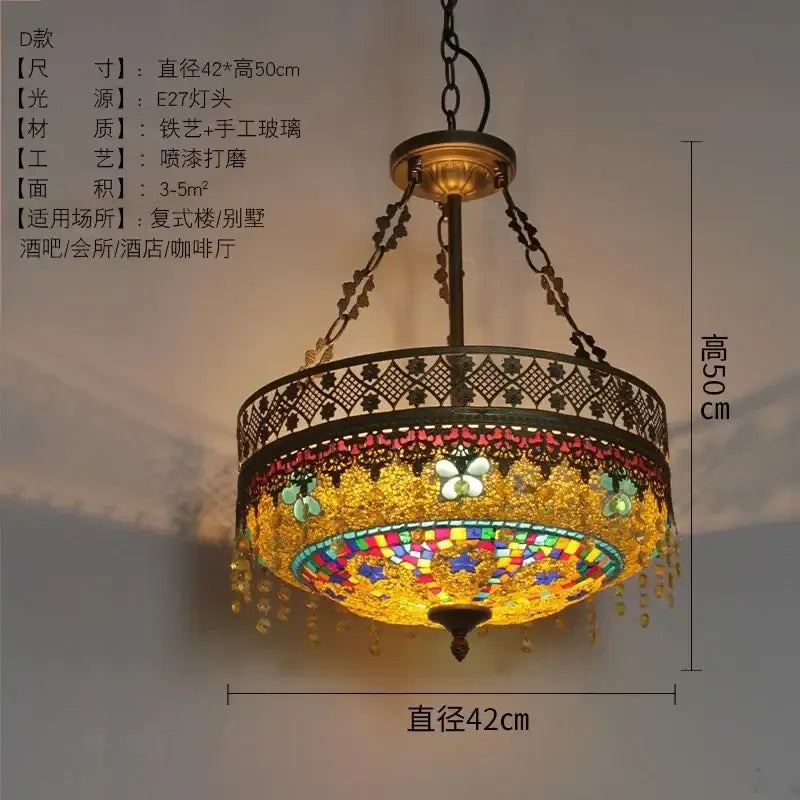 Gold Mosaic Pendant Light