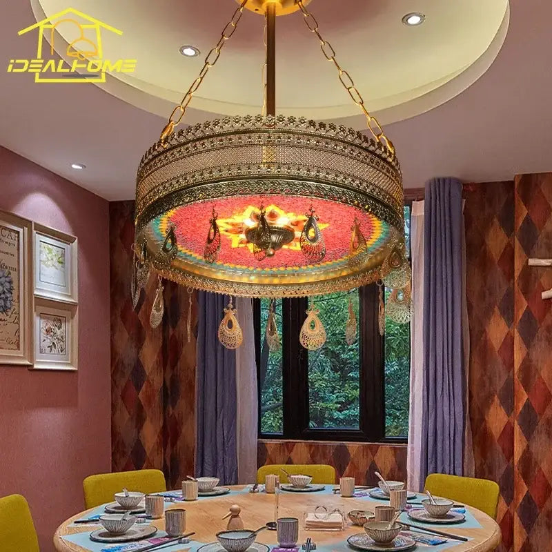 Gold Mosaic Pendant Light