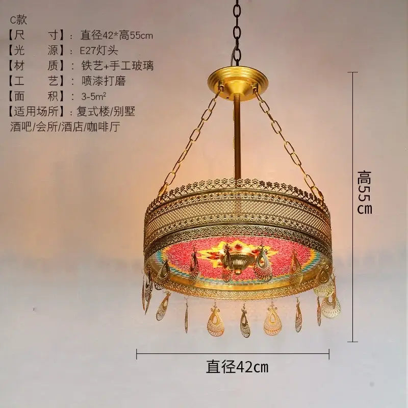 Gold Mosaic Pendant Light