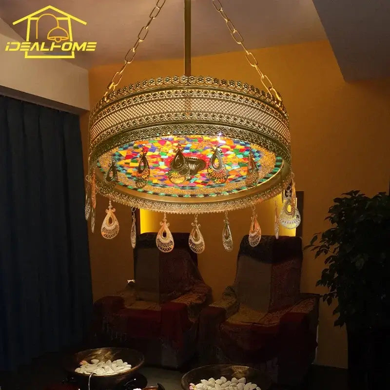 Gold Mosaic Pendant Light
