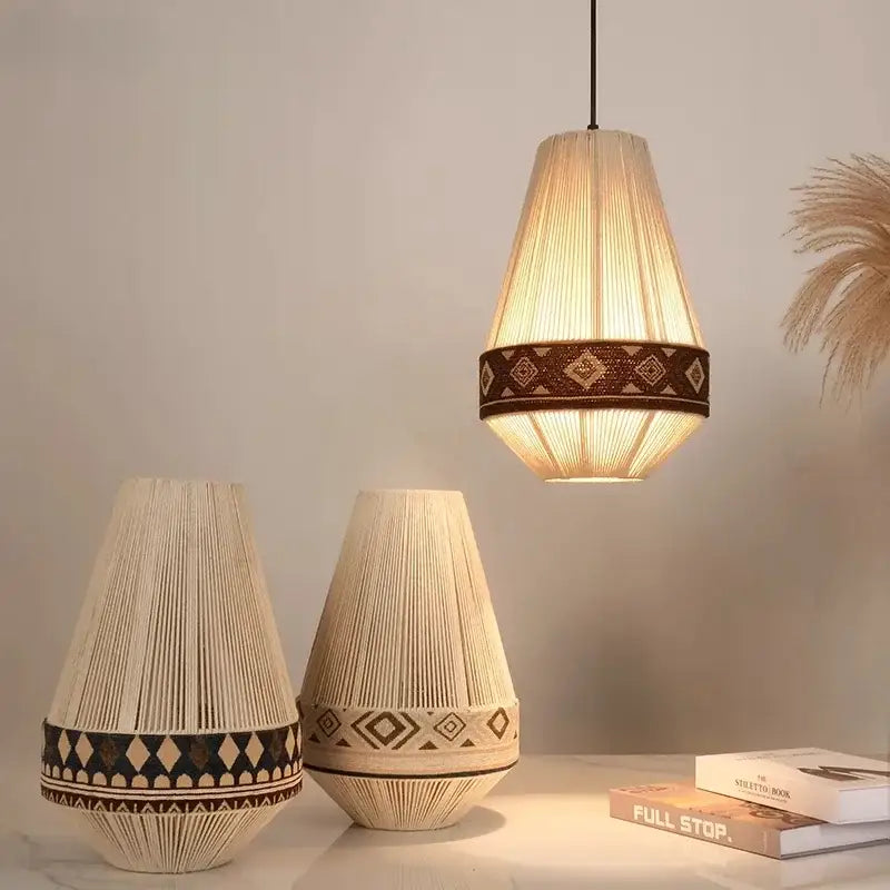 Woven Boho Pendant Lamp