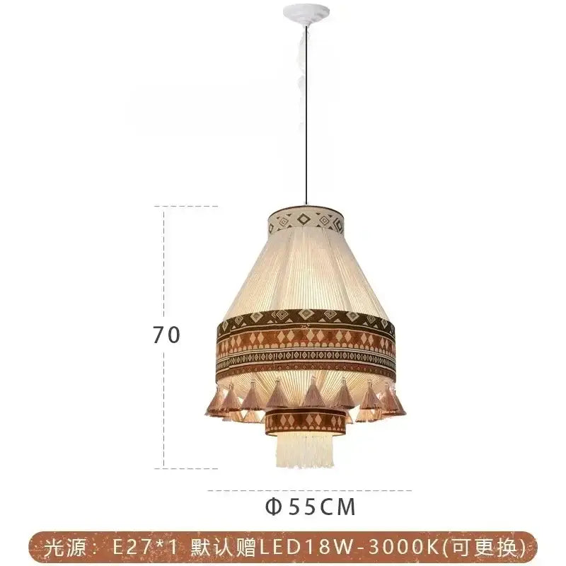 Woven Boho Pendant Lamp