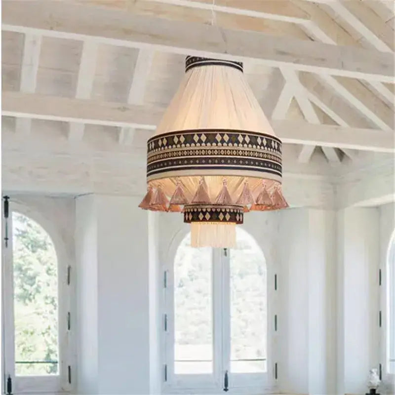 Woven Boho Pendant Lamp