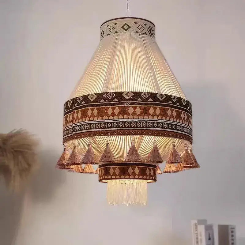 Woven Boho Pendant Lamp