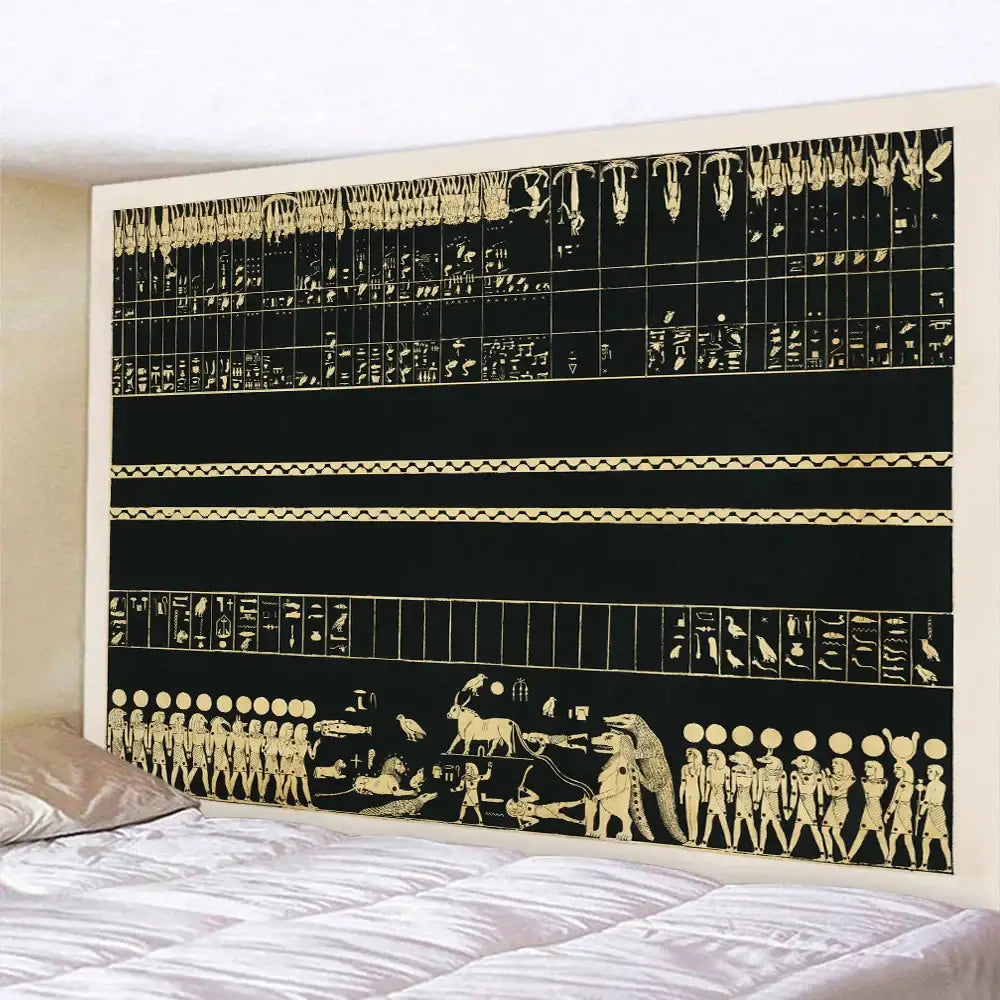 Gold Red Mural Tapestry