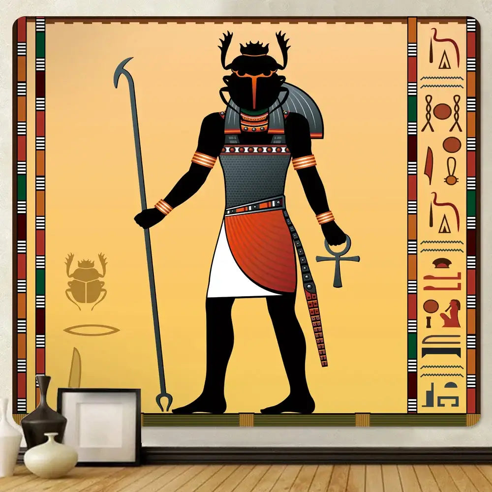 Gold Red Mural Tapestry