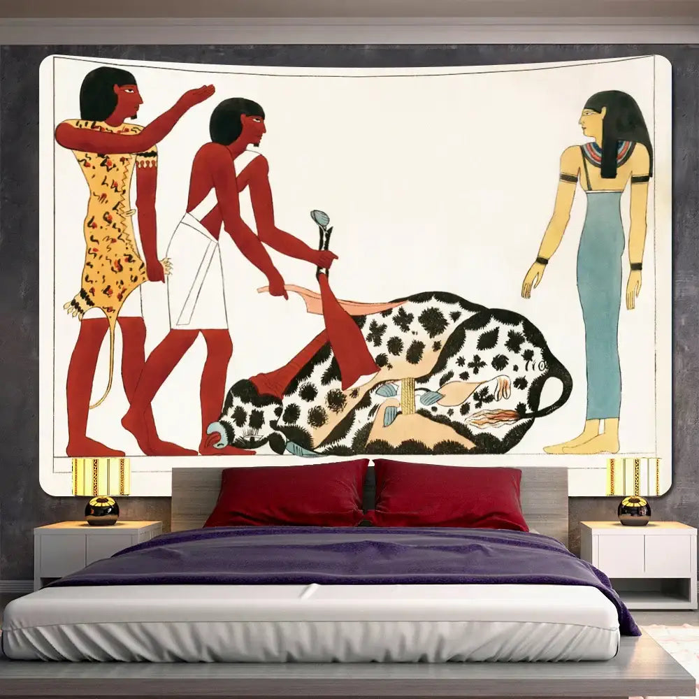 Gold Red Mural Tapestry