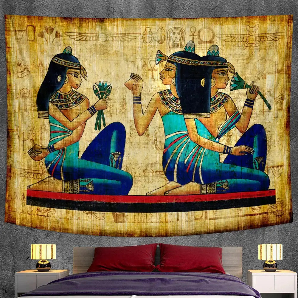 Gold Red Mural Tapestry