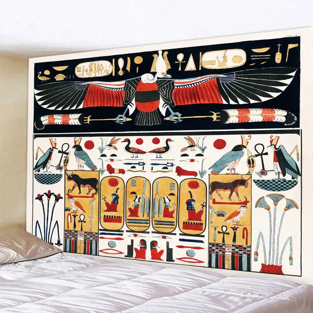 Gold Red Mural Tapestry