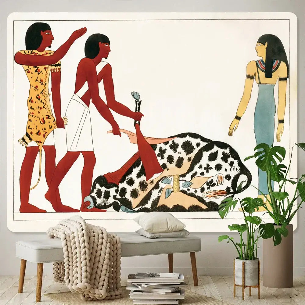Gold Red Mural Tapestry