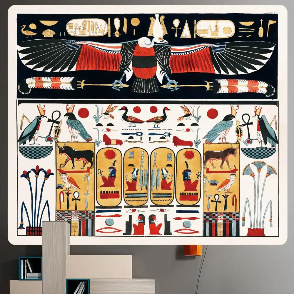 Gold Red Mural Tapestry