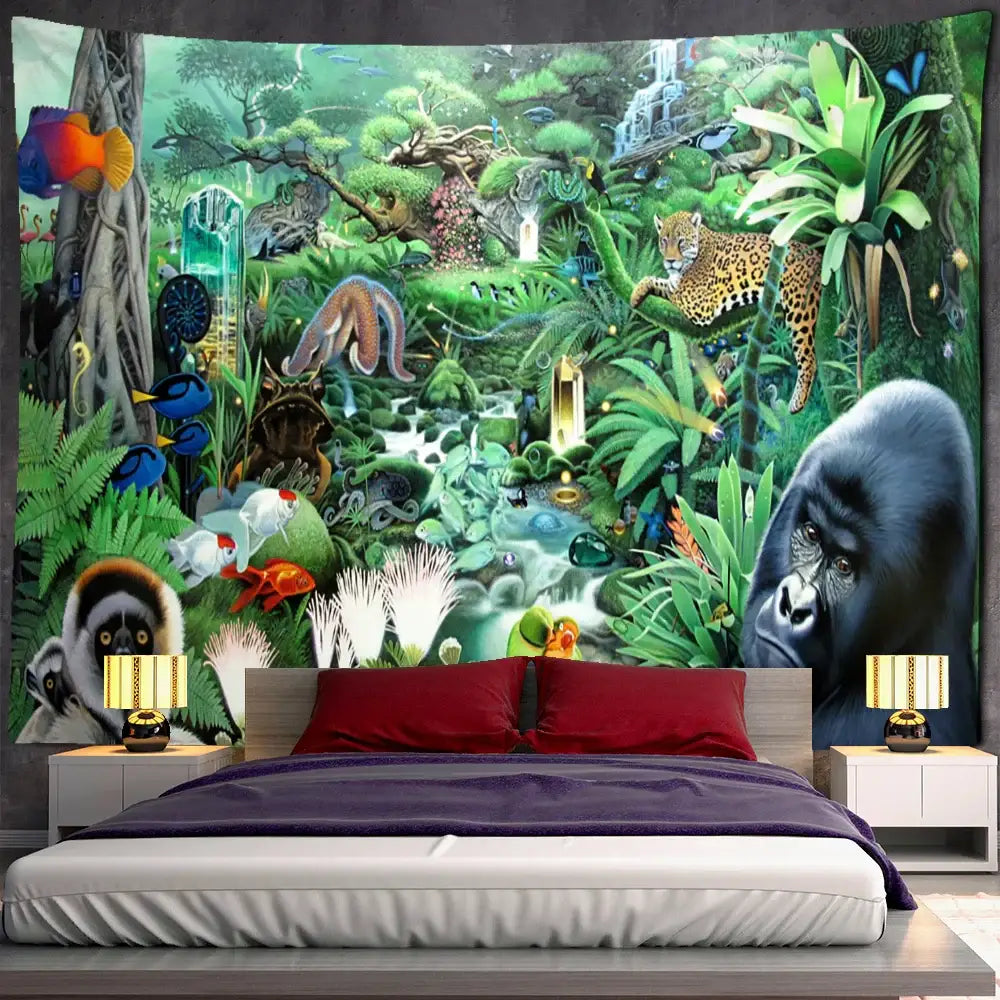 Jungle Animal Wall Tapestry