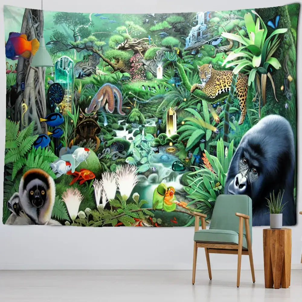 Jungle Animal Wall Tapestry
