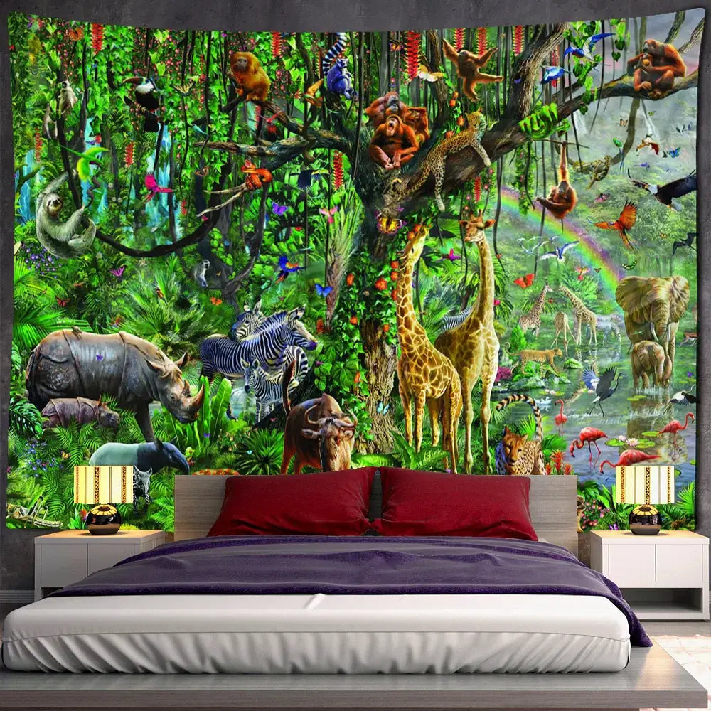 Jungle Animal Wall Tapestry