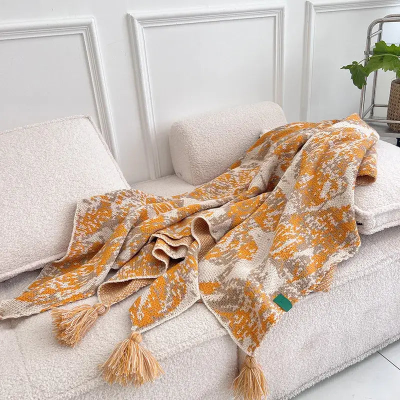Earthy Tones Knit Blanket