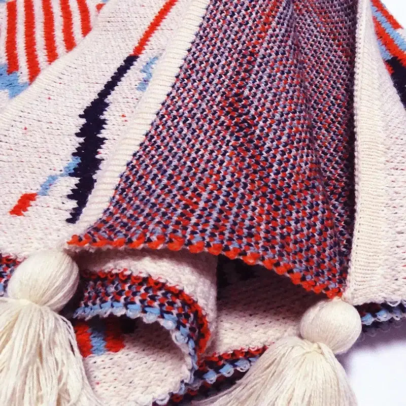 Beige Brown Sofa Blanket
