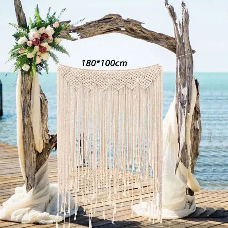 Driftwood Macrame Curtain Tapestry