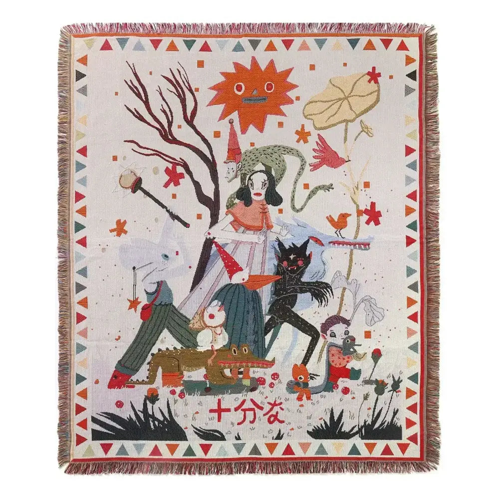 Gray Tiger Tapestry Rug