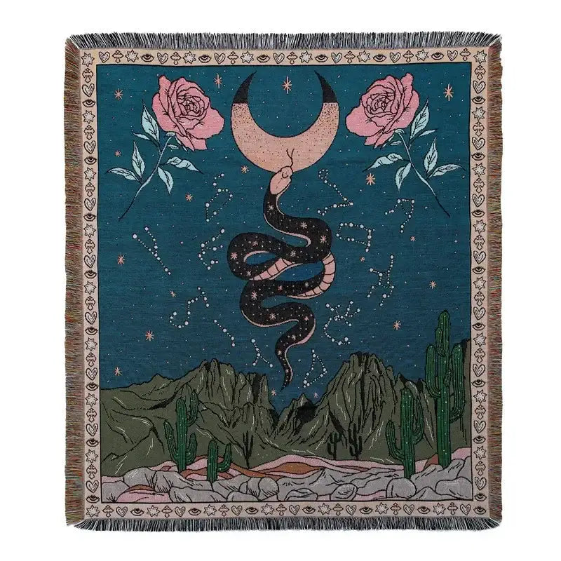 Gray Tiger Tapestry Rug