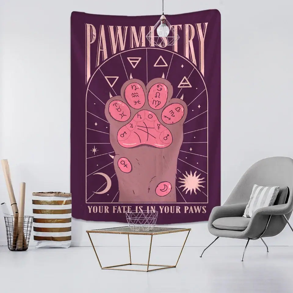 Purple Astrology Wall Tapestry