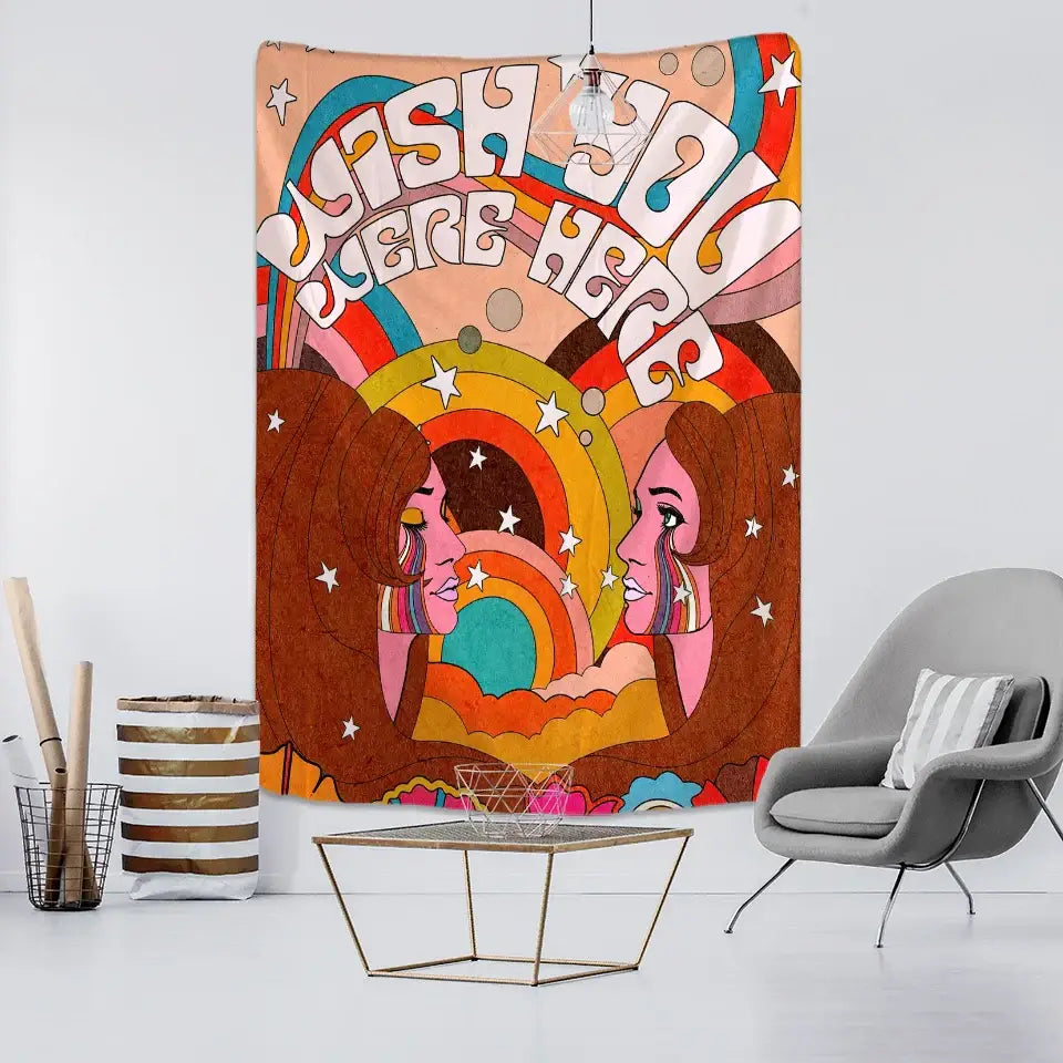Purple Astrology Wall Tapestry