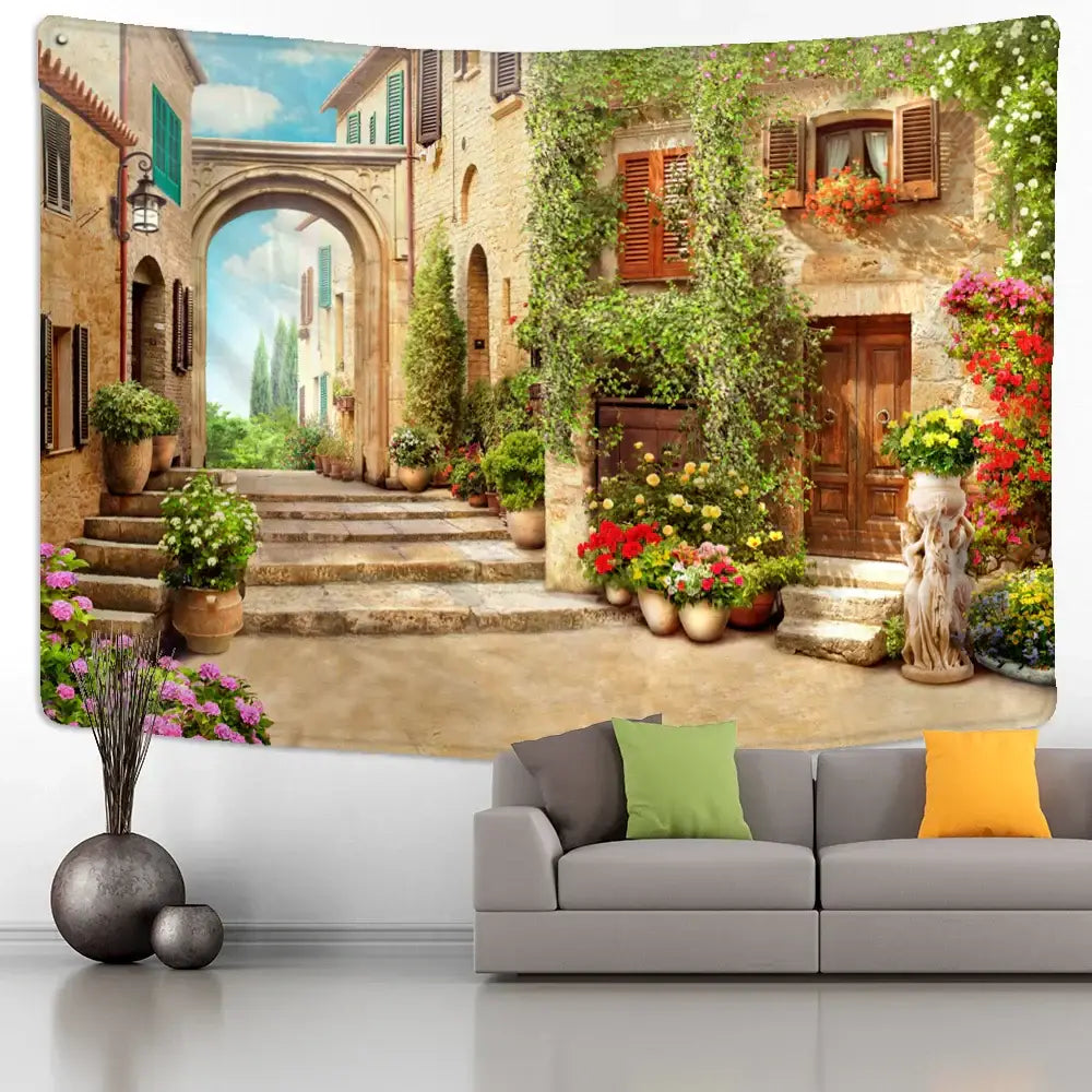 Sunlit Garden Wall Tapestry