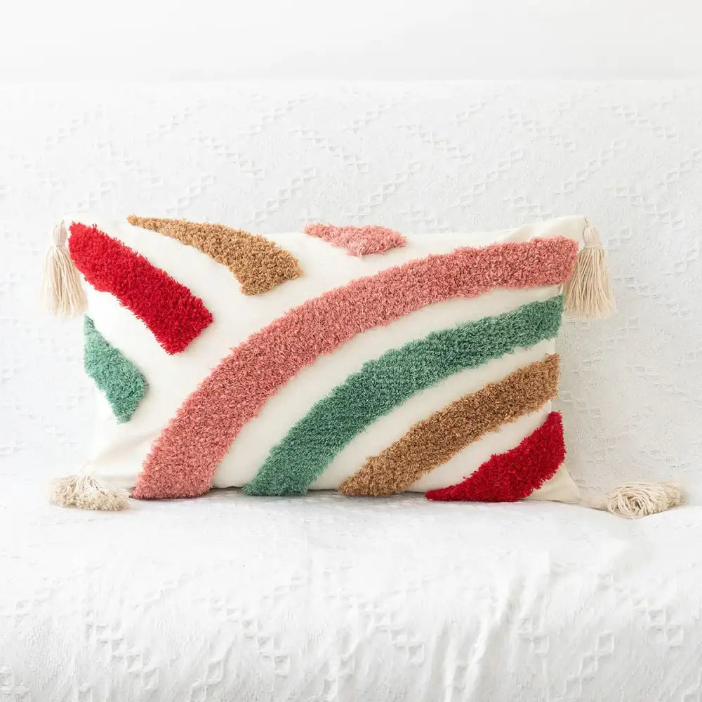 Beige Geometric Pillow Case