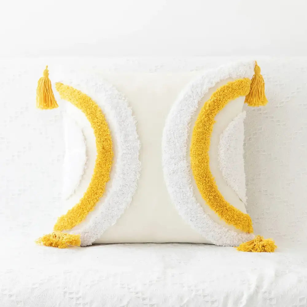 Beige Geometric Pillow Case