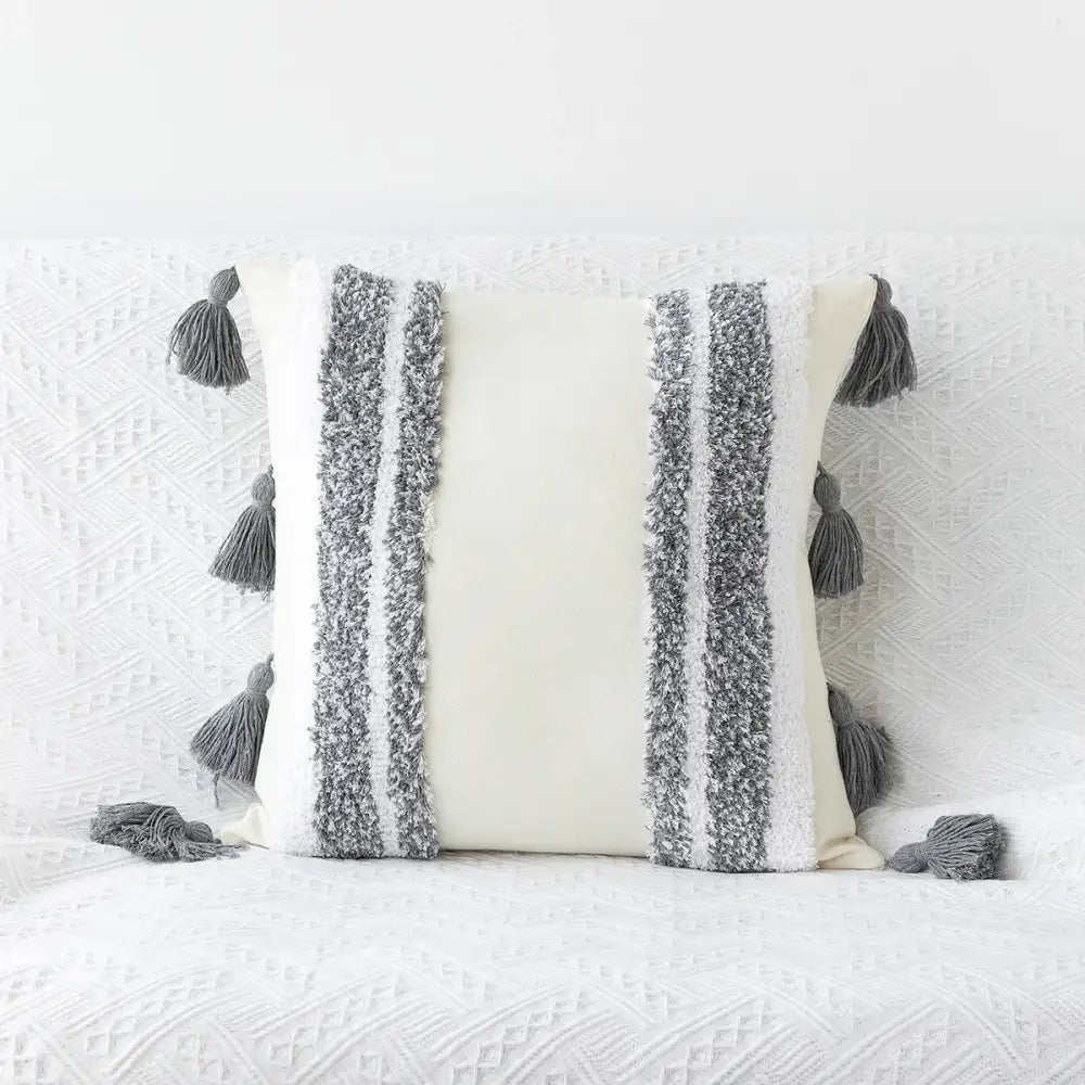 Beige Geometric Pillow Case