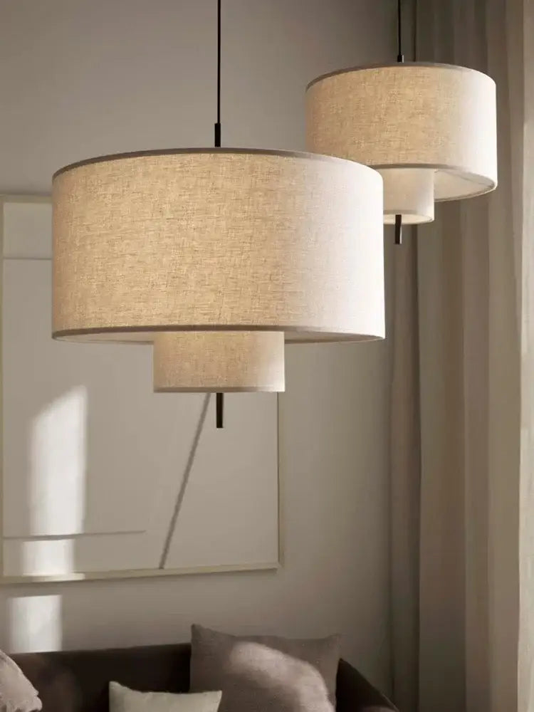 Beige Linen Wabi Sabi Pendant