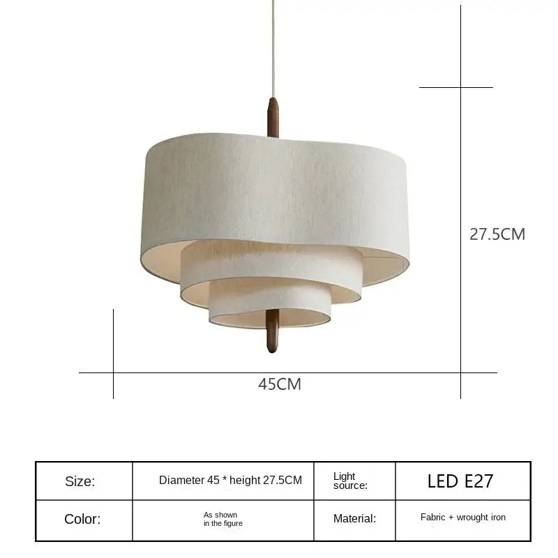 Beige Linen Wabi Sabi Pendant