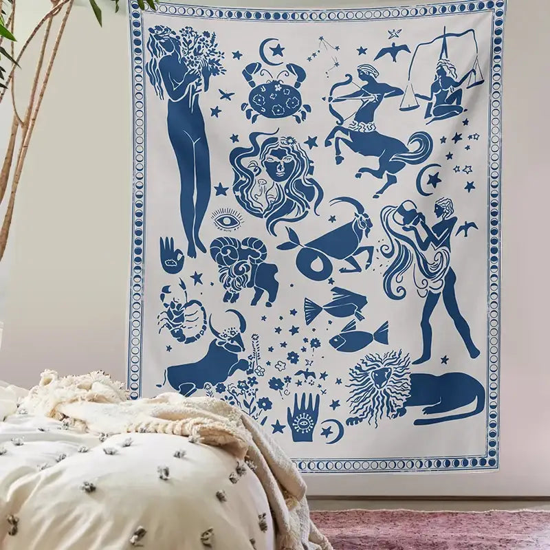 Beige Constellation Tapestry