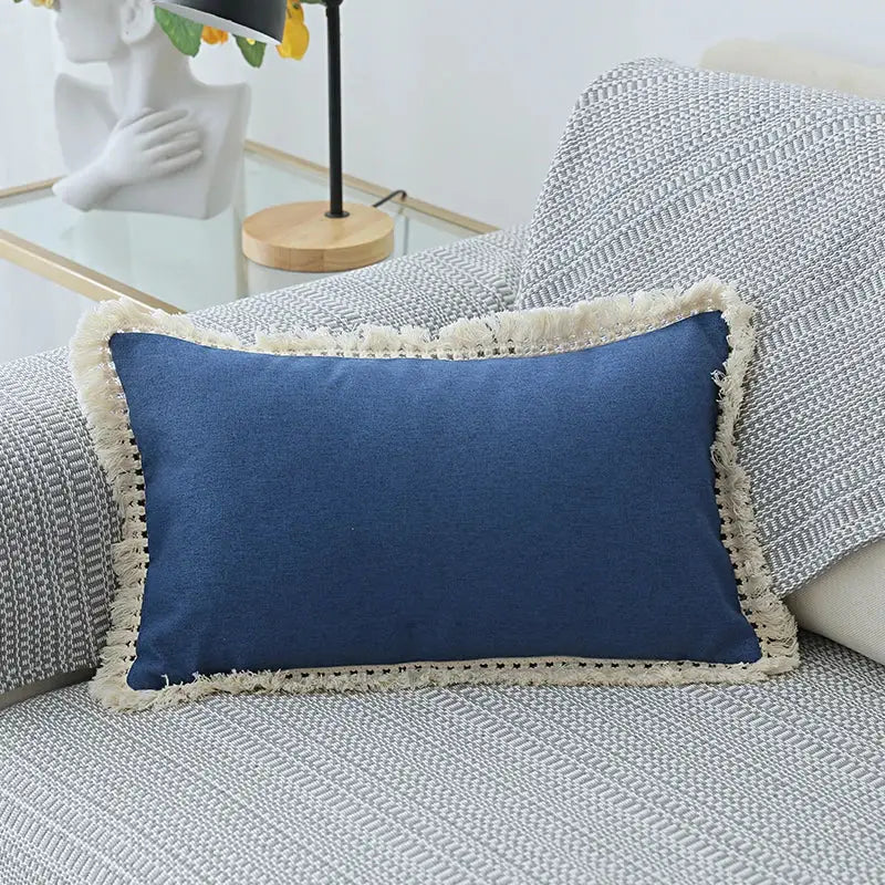 Beige Linen Tassel Covers